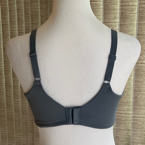 Breezies Mesh Illusions Contour Bra No Underwire 34DD Slate Blue - Picture 2 of 11